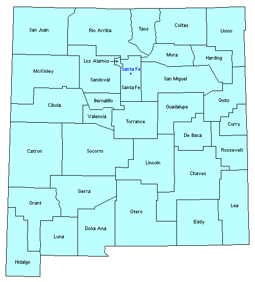 New Mexico County Map